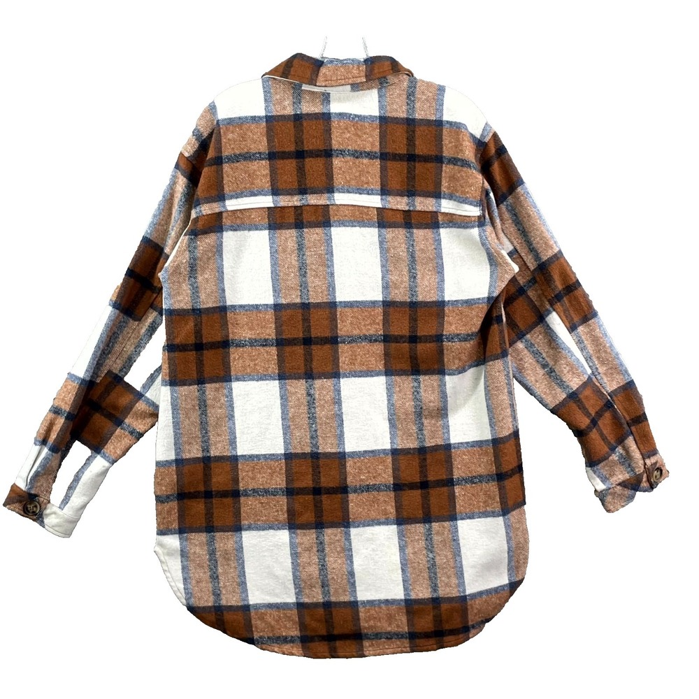 Kori Flannel Shacket Womens Large Plaid Button Front Outdoor Cabin Workwear - Picture 2 of 9